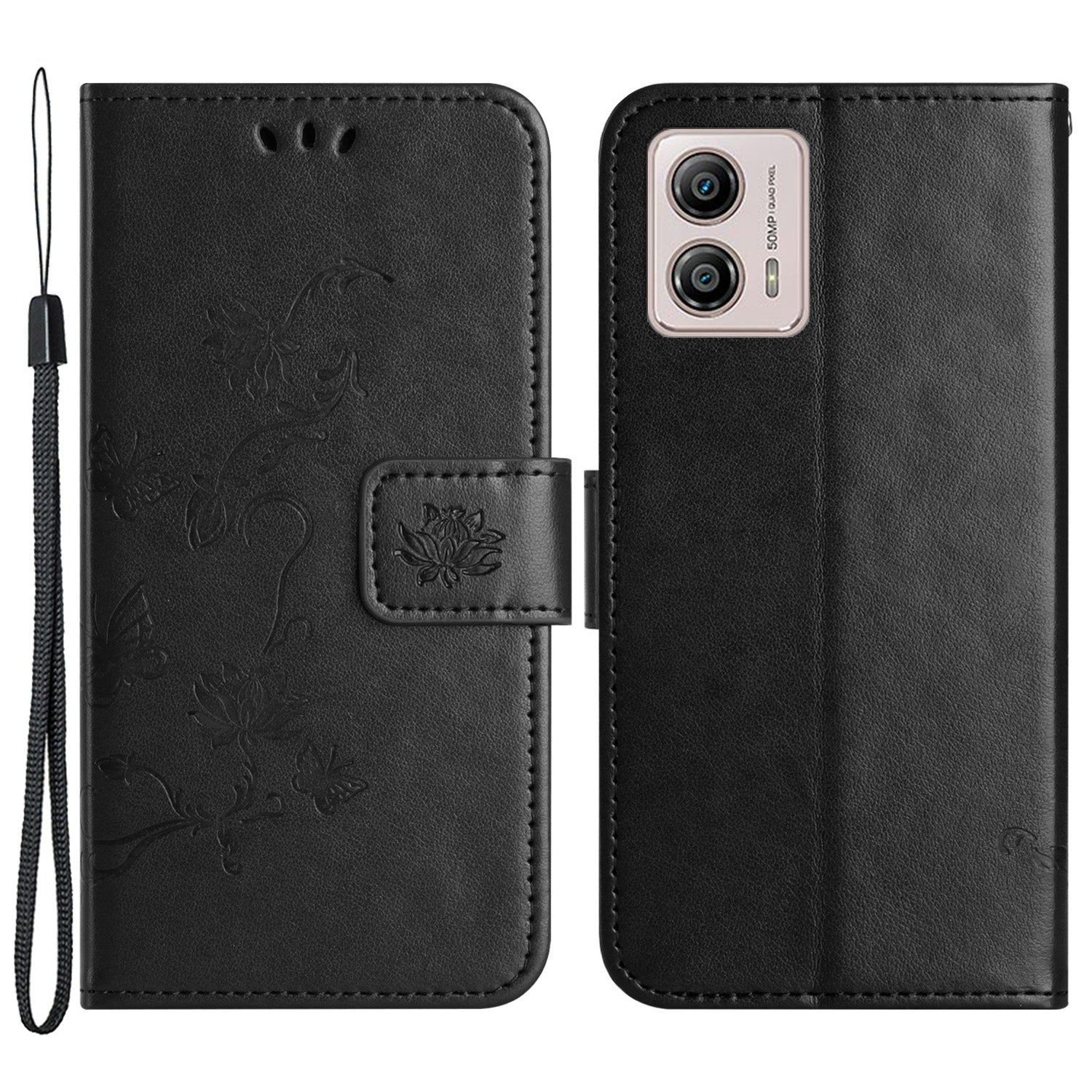 For Motorola Moto G73 5G Imprinted Butterfly Flower PU Leather Wallet Cover Flip Stand Phone Case with Strap For Motorola Moto G73 5G Imprinted Butterfly Flower PU Leather Wallet Cover Flip Stand Phone Case with Strap